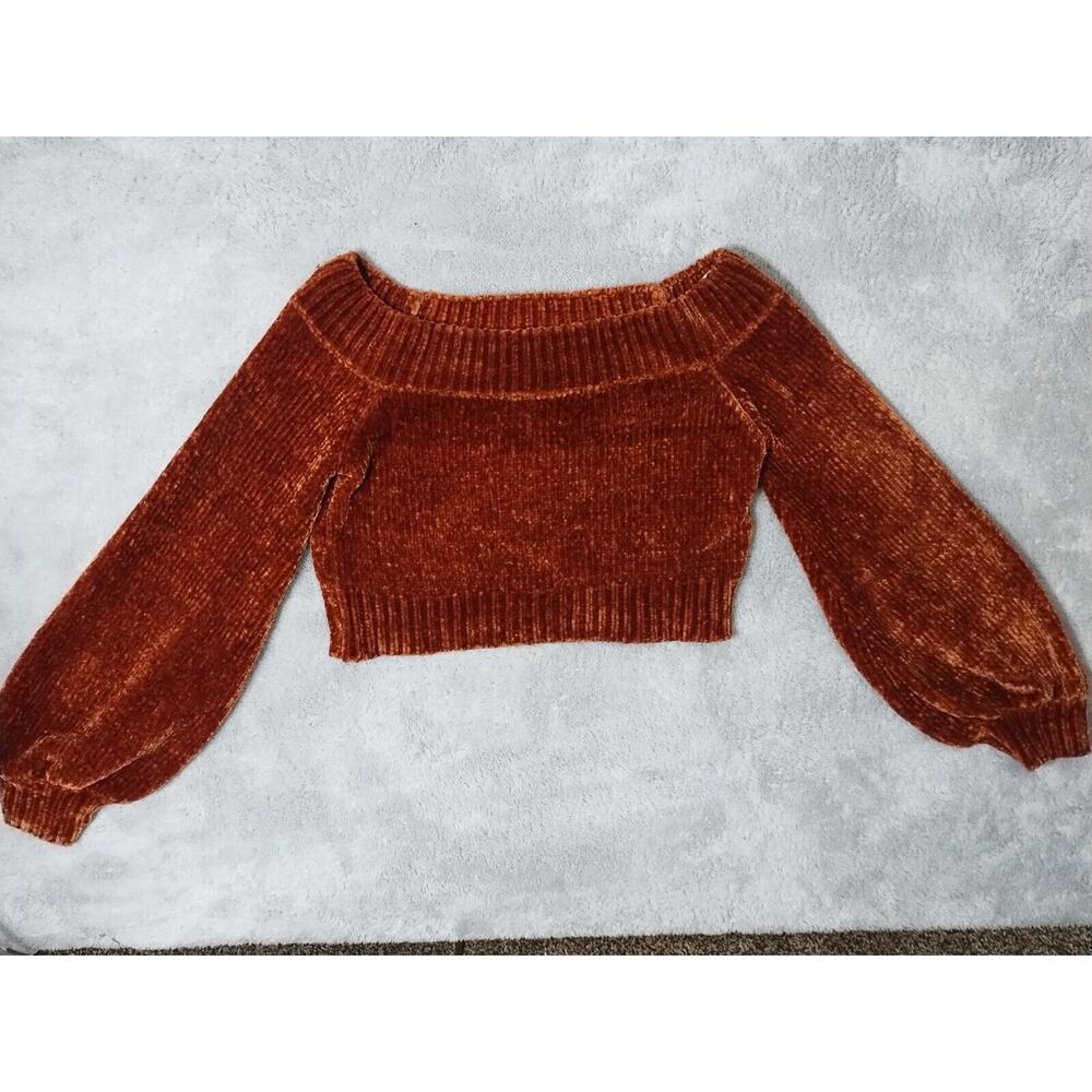 Cliche Burnt Orange Knit Sweater Xs